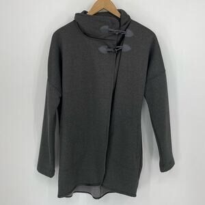 Lole Thermal Grey Winter Warm Jacket Coat Poncho Closure Size Large